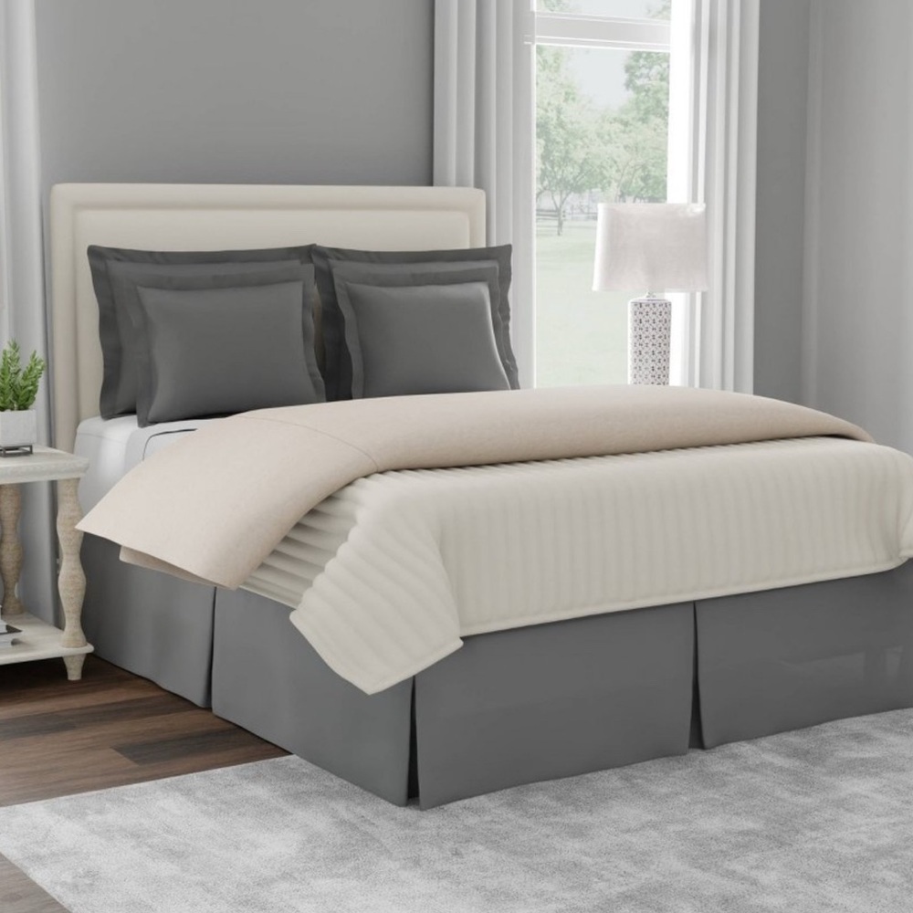 Queen Tailored Magic Bed Skirt - Gray